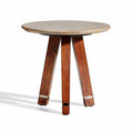 Concrete top accent table with wooden legs 60 x 60 x 75cm