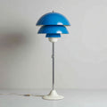 Floor lamp with fabric shade and metal tripod base 25 x 25 x 150cm