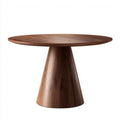 Round wooden dining table with minimalist design in light maple finish 120 x 120 x 75cm